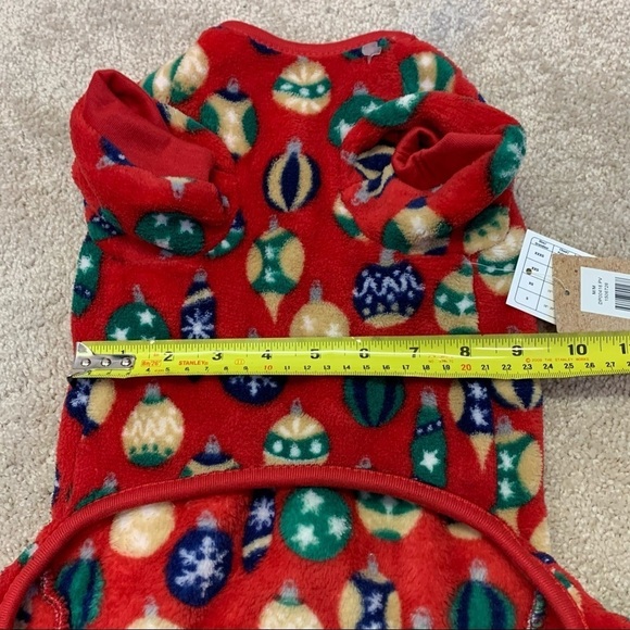 𝅺nwt Small breed dog red Christmas ornament pyjamas size medium - Picture 8 of 10